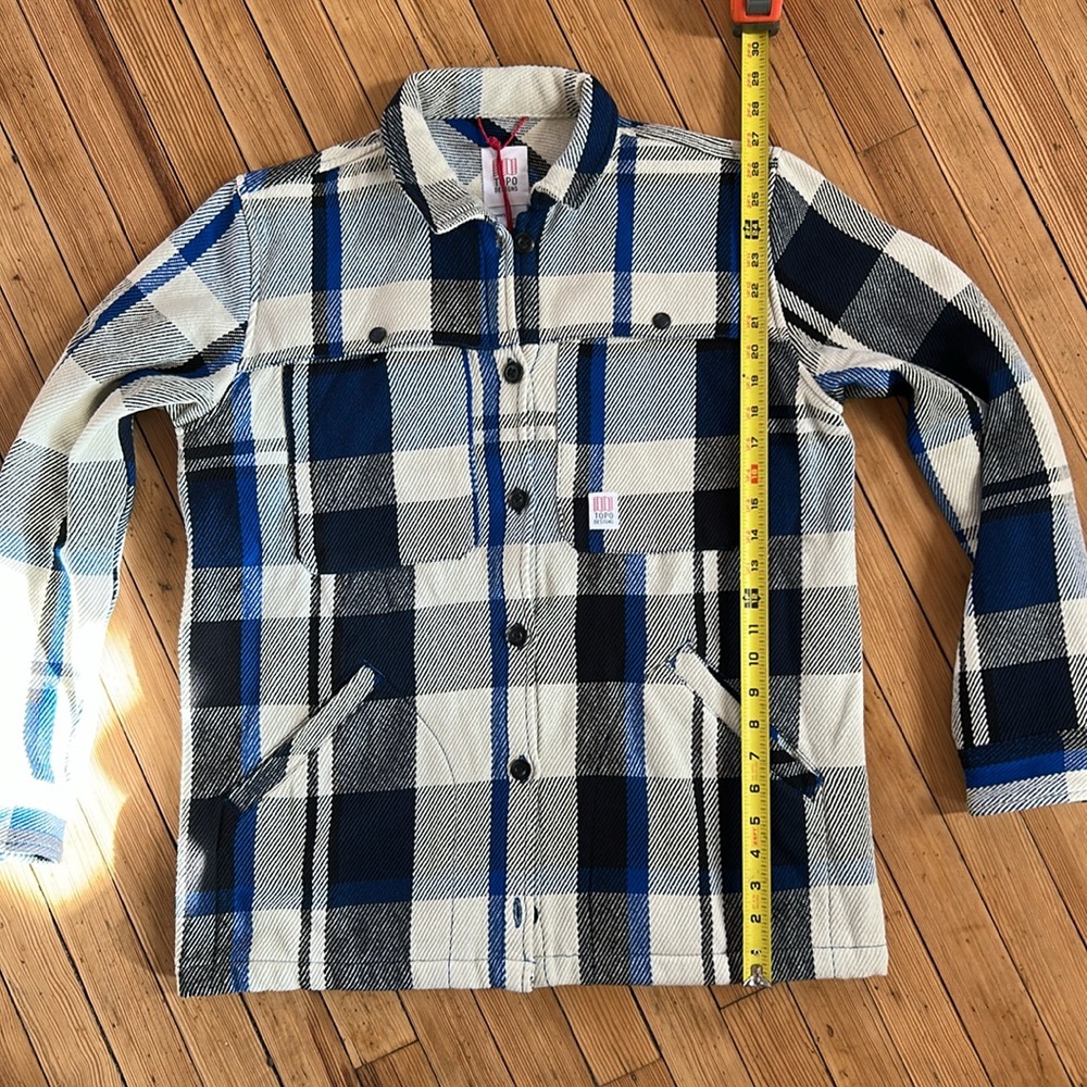 Topo Designs Mountain Shirt Jacket - Natural/black Plaid - Large - Picture 4 of 4